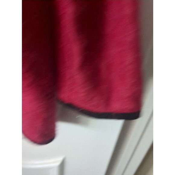 Tony Lambert VTG Wool Cocoon Coat Size 12 Womens BerryRed Open Shawl Collar Warm - Picture 7 of 12